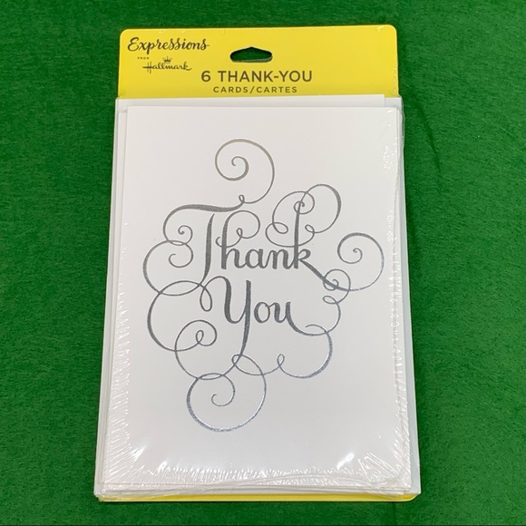 4/$14 6pk Hallmark Expressions Thank You Note Cards Blank Inside NEW SEALED - Picture 1 of 8